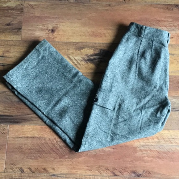 J. Crew Pants - Vintage J Crew wool blend tweed cargo trousers, high waisted